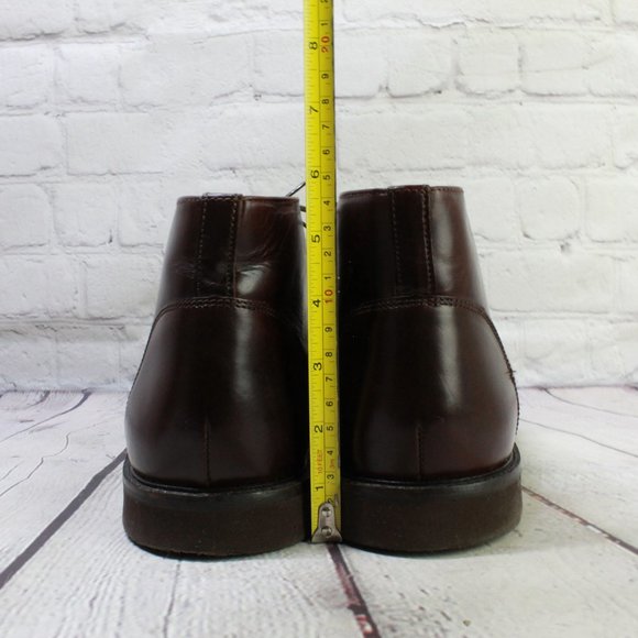 Bostonian Brown Leather Lace Up Oxfords Chukka Dress Shoes Size 13 Medium - Picture 6 of 9